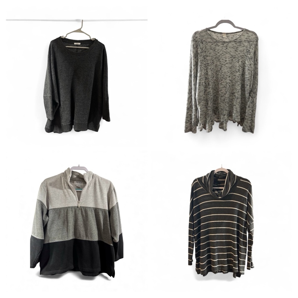 sundays Women's Tops in Black and Gray all large